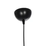 GloboStar® ZYKLUS 203-0101 Μοντέρνο Κρεμαστό Φωτιστικό Καπέλο Μονόφωτο 1 x E27 IP20 Μαύρο Ύφασμα με Καρυδί Ξύλο - Μ36 x Π36 x Υ25cm - Image 10