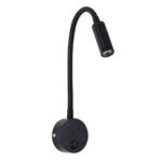GloboStar® GOOSE 60878 Μοντέρνο Φωτιστικό Τοίχου - Απλίκα Ξενοδοχείου Bed Side LED 3W 300lm 36° AC 220-240V - Reading Light - Μ6.5 x Π15 x Υ24.5cm - Φυσικό Λευκό 4500K - Μαύρο - 3 Xρόνια Εγγύηση - Image 3