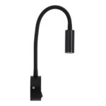 GloboStar® GOOSE 60878 Μοντέρνο Φωτιστικό Τοίχου - Απλίκα Ξενοδοχείου Bed Side LED 3W 300lm 36° AC 220-240V - Reading Light - Μ6.5 x Π15 x Υ24.5cm - Φυσικό Λευκό 4500K - Μαύρο - 3 Xρόνια Εγγύηση - Image 7