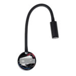 GloboStar® GOOSE 60878 Μοντέρνο Φωτιστικό Τοίχου - Απλίκα Ξενοδοχείου Bed Side LED 3W 300lm 36° AC 220-240V - Reading Light - Μ6.5 x Π15 x Υ24.5cm - Φυσικό Λευκό 4500K - Μαύρο - 3 Xρόνια Εγγύηση - Image 8