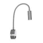 GloboStar® GOOSE 61691 Φωτιστικό Τοίχου - Απλίκα LED 3W 300lm 36° AC 220-240V IP20 - Reading Light - Θερμό Λευκό 2700K Ασημί Αλουμίνιο - Μ6.5 x Π22.5 x Υ23cm - 5 Xρόνια Εγγύηση - Image 4