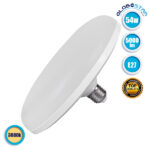 GloboStar® 78024 Λάμπα LED E27 UFO F220 54W 230V 5000lm 180° AC 220-240V IP20 Θερμό Λευκό 3000K -M22 x Π22 x Y8cm
