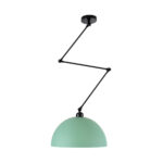 GloboStar® LOTUS 00936 Μοντέρνο Φωτιστικό Οροφής Καμπάνα Μονόφωτο 1 x E27 IP20 Τιρκουάζ, Μαύρο & Λευκό Μέταλλο - Μ30 x Π30 x Υ21cm - Image 4