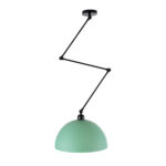 GloboStar® LOTUS 00936 Μοντέρνο Φωτιστικό Οροφής Καμπάνα Μονόφωτο 1 x E27 IP20 Τιρκουάζ, Μαύρο & Λευκό Μέταλλο - Μ30 x Π30 x Υ21cm - Image 6