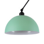 GloboStar® LOTUS 00936 Μοντέρνο Φωτιστικό Οροφής Καμπάνα Μονόφωτο 1 x E27 IP20 Τιρκουάζ, Μαύρο & Λευκό Μέταλλο - Μ30 x Π30 x Υ21cm - Image 7