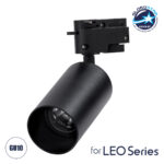 GloboStar® LEO 60353 Μοντέρνο Φωτιστικό Οροφής Σποτ Μονόφωτο 1 x GU10 IP20 Μαύρο Αλουμίνιο - Μ6 x Π6 x Υ19cm - 5 Χρόνια Εγγύηση