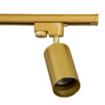 GloboStar® LEO 60359 Μοντέρνο Φωτιστικό Οροφής Ράγα Τρίφωτο 3 x GU10 IP20 Χρυσό Αλουμίνιο - Μ100 x Π6 x Υ20cm - 5 Χρόνια Εγγύηση - Image 6