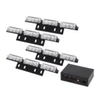 GloboStar® 85017 PRO Series ΣΕΤ 4 x 3 Μπάρες Σήμανσης Οχήματος Οδικής Βοήθειας για Αυτοκίνητα & Φορτηγά 3 Προγραμμάτων Φωτισμού STROBE LED HIGH POWER 36W DC 10-30V Αδιάβροχο IP65 Κόκκινο & Μπλε-  Μ18 x Π4.5 x Υ3cm - 2 Χρόνια Εγγύηση - Image 2