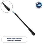 GloboStar® 90777 Καλώδιο Τροφοδοσίας από DC Male σε Ατερμάτιστο Καλώδιο για RGB Spot & Wall Washer Μαύρο Μ1.5 x Π1.5 x Y20cm