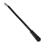 GloboStar® 90777 Καλώδιο Τροφοδοσίας από DC Male σε Ατερμάτιστο Καλώδιο για RGB Spot & Wall Washer Μαύρο Μ1.5 x Π1.5 x Y20cm - Image 3