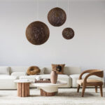 GloboStar® OCEANA 01362 Boho Κρεμαστό Φωτιστικό Μπάλα Μονόφωτο 1 x E27 IP20 Καφέ Σχοινί - Μ60 x Π60 x Υ60cm - Image 9
