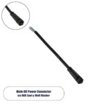 GloboStar® 90777 Καλώδιο Τροφοδοσίας από DC Male σε Ατερμάτιστο Καλώδιο για RGB Spot & Wall Washer Μαύρο Μ1.5 x Π1.5 x Y20cm - Image 2