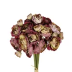 GloboStar® Artificial Garden PINK CAMELA BOUQUET 21299 Τεχνητό Διακοσμητικό Μπουκέτο Ρόζ Καμέλια Y37cm - Image 3