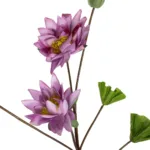 GloboStar® Artificial Garden PINK LOTUS BRANCH 21335 Τεχνητό Διακοσμητικό Ροζ Κλαδί Λωτός Y121cm - Image 3