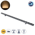 GLOBOSTAR® WASHER-PANDA 90579 Μπάρα Φωτισμού Wall Washer LED 18W 1620lm 15° DC 24V Αδιάβροχο IP67 Θερμό Λευκό 2700K Dimmable - Γκρι Ανθρακί - Μ100 x Π4 x Υ3.5cm - 3 Χρόνια Εγγύηση
