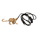 GloboStar® MOUSE 00677 Vintage Επιτραπέζιο Φωτιστικό Πορτατίφ Μονόφωτο 1 x E12 IP20 Χρυσό Πλαστικό - Μ13 x Π4 x Υ7cm - Image 7
