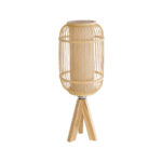 GloboStar® BODHI 01992 Boho Επιτραπέζιο Φωτιστικό Πορτατίφ Μονόφωτο 1 x E27 IP20 Μπεζ Ξύλο - Μ19 x Π19 x Υ49cm - Image 2