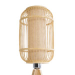 GloboStar® BODHI 01992 Boho Επιτραπέζιο Φωτιστικό Πορτατίφ Μονόφωτο 1 x E27 IP20 Μπεζ Ξύλο - Μ19 x Π19 x Υ49cm - Image 5