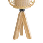 GloboStar® BODHI 01992 Boho Επιτραπέζιο Φωτιστικό Πορτατίφ Μονόφωτο 1 x E27 IP20 Μπεζ Ξύλο - Μ19 x Π19 x Υ49cm - Image 6