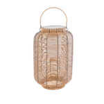 GloboStar® GRAMBIAN 02304 Boho Αυτόνομο Ηλιακό Κρεμαστό/Επιτραπέζιο Φωτιστικό Πορτατίφ LED 5W 200lm 180° με Ενσωματωμένη Μπαταρία IP65 Θερμό Λευκό 3000K Μπεζ Ξύλο - Μ30 x Π30 x Υ48cm - 2 Χρόνια Εγγύηση - Image 2