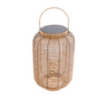 GloboStar® GRAMBIAN 02304 Boho Αυτόνομο Ηλιακό Κρεμαστό/Επιτραπέζιο Φωτιστικό Πορτατίφ LED 5W 200lm 180° με Ενσωματωμένη Μπαταρία IP65 Θερμό Λευκό 3000K Μπεζ Ξύλο - Μ30 x Π30 x Υ48cm - 2 Χρόνια Εγγύηση - Image 5