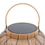 GloboStar® GRAMBIAN 02304 Boho Αυτόνομο Ηλιακό Κρεμαστό/Επιτραπέζιο Φωτιστικό Πορτατίφ LED 5W 200lm 180° με Ενσωματωμένη Μπαταρία IP65 Θερμό Λευκό 3000K Μπεζ Ξύλο - Μ30 x Π30 x Υ48cm - 2 Χρόνια Εγγύηση - Image 6