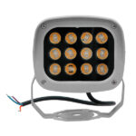 GLOBOSTAR® FLOOD-XENA 05018 Προβολέας Σποτ Wall Washer LED 12W 1260lm 10° AC 220-240V Αδιάβροχο IP67 Πορτοκαλί 2200K - Γκρι Ανθρακί - Μ13.5 x Π11 x Υ15cm - 3 Χρόνια Εγγύηση - Image 2