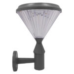 GLOBOSTAR® SOLARTIS 12125 Φωτιστικό Κολωνάκι Κήπου LED 10W 1000lm 180° με Ενσωματωμένο Φωτοβολταϊκό Panel 6V 5W & Επαναφορτιζόμενη Μπαταρία Li-ion 3.2V 6000mAh με Αισθητήρα Ημέρας-Νύχτας Αδιάβροχο IP65 Ψυχρό Λευκό 6000K - Γκρι Ανθρακί - Μ26 x Π26 x Υ37cm - 2 Χρόνια Εγγύηση - Image 4