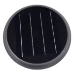 GLOBOSTAR® SOLARTIS 12125 Φωτιστικό Κολωνάκι Κήπου LED 10W 1000lm 180° με Ενσωματωμένο Φωτοβολταϊκό Panel 6V 5W & Επαναφορτιζόμενη Μπαταρία Li-ion 3.2V 6000mAh με Αισθητήρα Ημέρας-Νύχτας Αδιάβροχο IP65 Ψυχρό Λευκό 6000K - Γκρι Ανθρακί - Μ26 x Π26 x Υ37cm - 2 Χρόνια Εγγύηση - Image 7