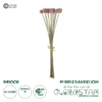 GloboStar® Artificial Garden PURPLE DANDELION BOUQET 21360 Τεχνητό Διακοσμητικό Ταραξάκο Μπουκέτο Y54cm