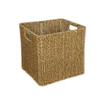 GloboStar® Artificial Garden SIENA 21497 Διακοσμητικό Πλεκτό Καλάθι - Κασπώ Γλάστρα - Flower Pot Μπεζ Μ32 x Π28 x Υ30cm - Image 2