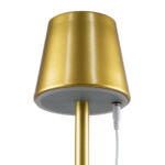 GloboStar® NEGA 60479 Μοντέρνο Επιδαπέδιο Φωτιστικό LED 2.2W 154lm 360° DC 5V IP44 Θερμό Λευκό 2700K Dimmable με Διακόπτη Αφής - Επαναφορτιζόμενο με Μπαταρία Li-ion 4000mAh - Χρυσό Πλατίνα - Φ10 x Υ135cm - 2 Χρόνια Εγγύηση - Image 10