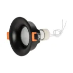 GLOBOSTAR® LAMDA 60893 Χωνευτή Στρόγγυλη Βάση Σποτ Οροφής/Μπάνιου για Λάμπα MR16/GU10 Αδιάβροχο IP65 - Μαύρο Αλουμίνιο & Λευκό Γυαλί - Φ8.5 x Υ3.5cm / Q7.5cm - Image 6