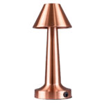 GloboStar® MOLLY 76517 Επαναφορτιζόμενο Επιτραπέζιο Φωτιστικό Πορτατίφ LED 1.5W 105lm 120° DC 5V IP44 Θερμό Λευκό 2700K Dimmable Χάλκινο Αλουμίνιο - Μ10 x Π10 x Υ23cm - 2 Xρόνια Εγγύηση - Image 4