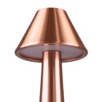 GloboStar® MOLLY 76517 Επαναφορτιζόμενο Επιτραπέζιο Φωτιστικό Πορτατίφ LED 1.5W 105lm 120° DC 5V IP44 Θερμό Λευκό 2700K Dimmable Χάλκινο Αλουμίνιο - Μ10 x Π10 x Υ23cm - 2 Xρόνια Εγγύηση - Image 8