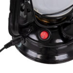 GloboStar® 76546 Επιτραπέζιο Φωτιστικό Πορτατίφ LED 10W 500lm 360° με Μπαταρίες (Περιλαμβάνονται) IP20 Ultra Θερμό Λευκό 1800K Μαύρο Μέταλλο - Μ15 x Π11.5 x Υ23.5cm - 2 Xρόνια Εγγύηση - Image 7