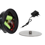 GloboStar® 76546 Επιτραπέζιο Φωτιστικό Πορτατίφ LED 10W 500lm 360° με Μπαταρίες (Περιλαμβάνονται) IP20 Ultra Θερμό Λευκό 1800K Μαύρο Μέταλλο - Μ15 x Π11.5 x Υ23.5cm - 2 Xρόνια Εγγύηση - Image 8