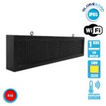 GLOBOSTAR®DISPLAY 90251 Κυλιόμενη Ψηφιακή Επιγραφή P10 Μονής Όψης LED AC 220-240V Αδιάβροχο IP65 Κόκκινο - WiFi Control μέσω FK APP - Αισθητήρας Θερμοκρασίας & Υγρασίας - Μ104 x Π9 x Υ24cm - 2 Χρόνια Εγγύηση