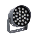 GLOBOSTAR® FLOOD-NIGMA 90377 Προβολέας Σποτ Wall Washer με Αντιθαμβωτική Γρίλια LED 24W 2040lm 30° DC 24V Αδιάβροχο IP65 Πορτοκαλί 2200K Dimmable - Γκρι Ανθρακί - Μ15 x Π15 x Υ9.1cm - 3 Χρόνια Εγγύηση - Image 3
