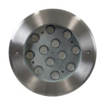 GLOBOSTAR® UNDERWATER-TUNI 90420 Υποβρύχιο Χωνευτό Σποτ για Σιντριβάνια/Πισίνες LED 12W 1080lm 30° DC 24V Αδιάβροχο IP68 Θερμό Λευκό 2700K Dimmable - Ανοξείδωτο Ατσάλι 304 - Φ18 x Υ11cm - Q17.5 - 3 Χρόνια Εγγύηση - Image 4