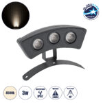 GLOBOSTAR® TREELIGHT-PLANTE 90516 Κυρτή Μπάρα Φωτισμού Wall Washer για Φυτά - Δέντρα LED 3W 285lm 15° DC 24V Αδιάβροχο IP67 Φυσικό Λευκό 4500K Dimmable - Γκρι Ανθρακί - Μ11 x Π3 x Υ8.2cm - 3 Χρόνια Εγγύηση