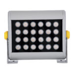 GLOBOSTAR® FLOOD-HENA 90444 Προβολέας Σποτ Wall Washer LED 24W 2040lm 30° AC 220-240V Αδιάβροχο IP67 Πορτοκαλί 2200K - Ασημί - Μ22.5 x Π6 x Υ16.5cm - 3 Χρόνια Εγγύηση - Image 4