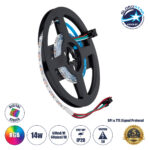 GLOBOSTAR® DIGIPRO 90605 Ψηφιακή Pixel Addressable Ταινία LED 14.4W/m 1152lm/m 120° DC 5V IP20 60 x SMD 3535 Chip/m 20 x Pixel/m Πολύχρωμο RGB Dimmable SPI/TTL Protocol IC WS2812/SK6812 - Μ2000 x Π4 x Υ1mm - Ρολό 2 Μέτρων - 5 Χρόνια Εγγύηση