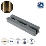 GLOBOSTAR® WINDOW-ARTE 90720 Αρχιτεκτονικό Φωτιστικό Ανάδειξης Παραθύρων Window Light LED 18W 1710lm 8x180° DC 24V Αδιάβροχο IP67 Φυσικό Λευκό 4500K Dimmable - Γκρι Ανθρακί - Μ25 x Π7 x Υ4.5cm - 3 Χρόνια Εγγύηση