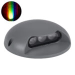 GLOBOSTAR® STEP-LUNA 90624 Αρχιτεκτονικό Φωτιστικό Διαδρόμου/Σκαλοπατιού LED 6W 600lm 10° DC 24V Αδιάβροχο IP65 RGB DMX512 Dimmable - Γκρι Ανθρακί - Φ12 x Υ3cm - 3 Χρόνια Εγγύηση - Image 2
