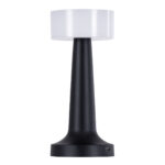 GloboStar® NANNA 76472 Επαναφορτιζόμενο Επιτραπέζιο Φωτιστικό Πορτατίφ LED 1.5W 105lm 120° DC 5V IP44 CCT Ultra Θερμό 1500K - Φυσικό Λευκό 4500K - Ψυχρό Λευκό 6000K Dimmable Μαύρο & Λευκό Πλαστικό - Μ9 x Π9 x Υ21cm - 2 Χρόνια Εγγύηση - Image 2