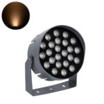 GLOBOSTAR® FLOOD-NIGMA 90377 Προβολέας Σποτ Wall Washer με Αντιθαμβωτική Γρίλια LED 24W 2040lm 30° DC 24V Αδιάβροχο IP65 Πορτοκαλί 2200K Dimmable - Γκρι Ανθρακί - Μ15 x Π15 x Υ9.1cm - 3 Χρόνια Εγγύηση - Image 2