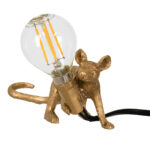 GloboStar® MOUSE 00677 Vintage Επιτραπέζιο Φωτιστικό Πορτατίφ Μονόφωτο 1 x E12 IP20 Χρυσό Πλαστικό - Μ13 x Π4 x Υ7cm - Image 2