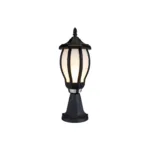 GloboStar® VERDI 203-0231 Vintage Επιδαπέδιο Φωτιστικό Φαναράκι Μονόφωτο 1 x E27 IP44 Μαύρο & Διάφανο Πλαστικό - Μ17 x Π17 x Υ47cm - Image 2