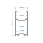 GLOBOSTAR® ALP-LINEAR LUMILINE 61764-3M Επιφανειακό / Κρεμαστό / Επιτοίχιο Προφίλ Αλουμινίου με Λευκό Γαλακτερό Πατητό Κάλυμμα για Ταινίες LED IP20 - Μαύρο Ματ - Μ300 x Π3.5 x Υ7cm - Image 12